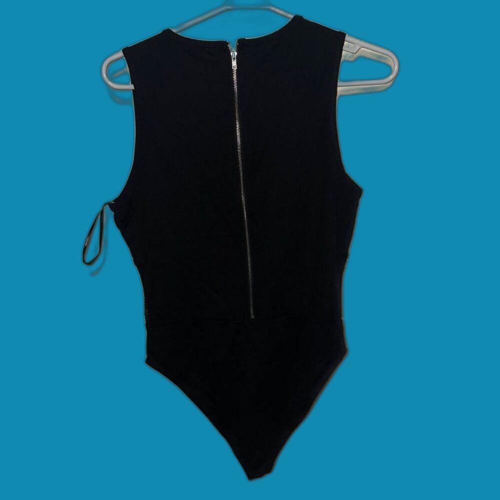 NWT Forever 21 Mesh Zip Up Body Suit size: Large - Picture 2 of 4